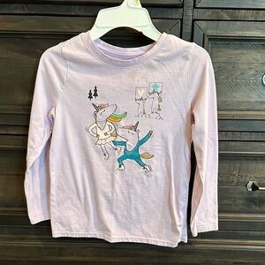 Size 6 Unicorn Dance Party Kids Shirt - Light Purple